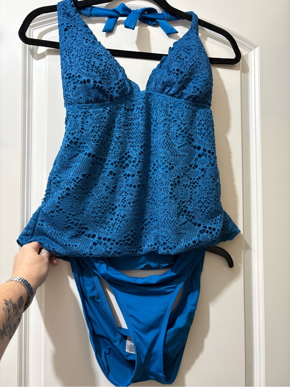 Mossimo Supply Co. Teal Blue Swimwear Top